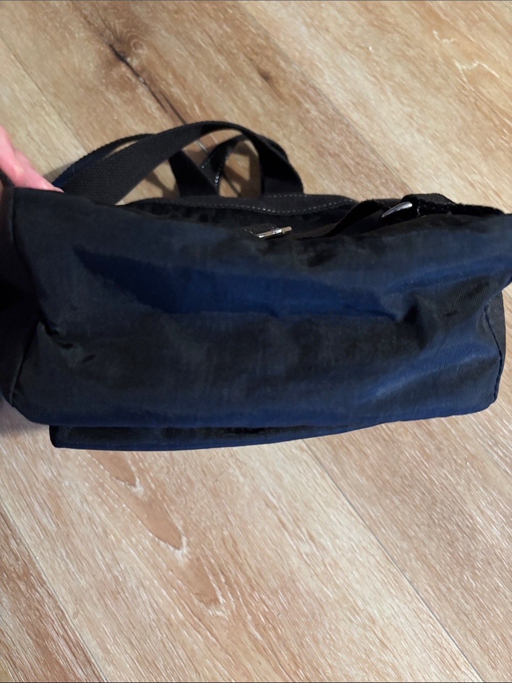 Kipling Black Mini Backpack with Plush Pom Keychain - Picture 3 of 4